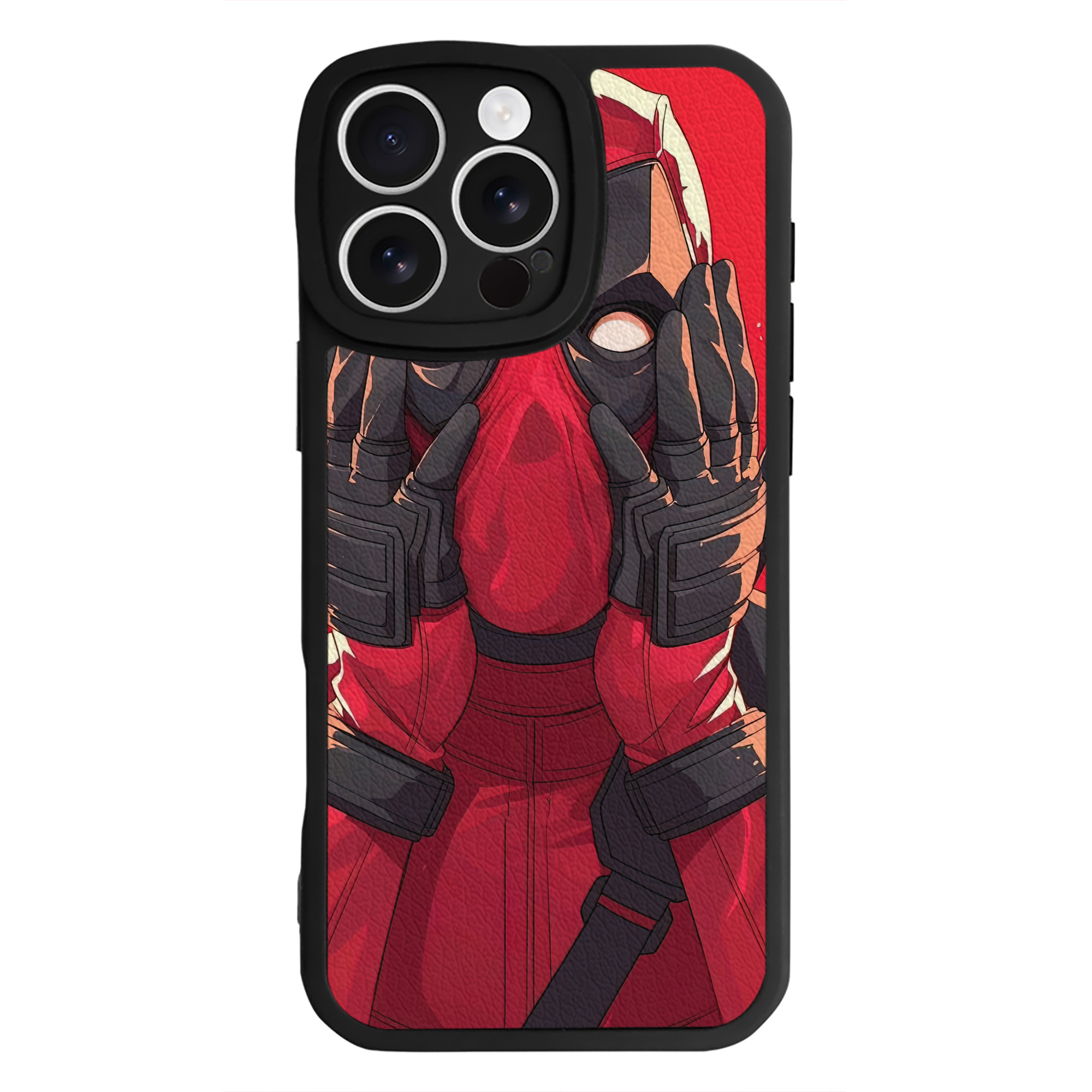 （画像用） Deadpool デッドプール 【iPhone 16シリーズ対応】シリコンスマホケース（レザー調） 材質：シリコン
